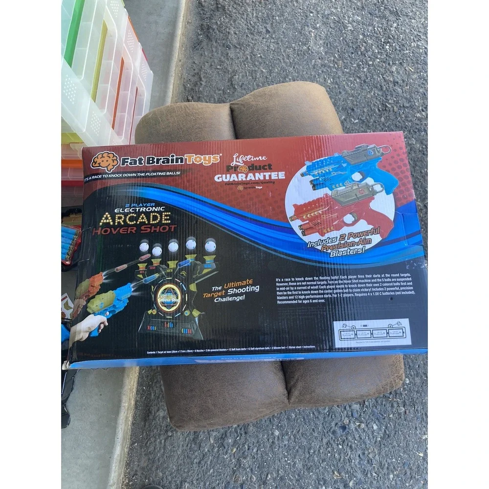 Electronic Arcade Hover Shot Complete Game 2 Shooters A Lil Damaged Box